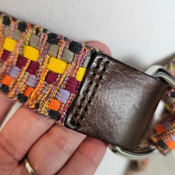 Eddie Bauer Rainbow Woven Retro‎ Multicolor Braided Belt - Picture 9 of 9